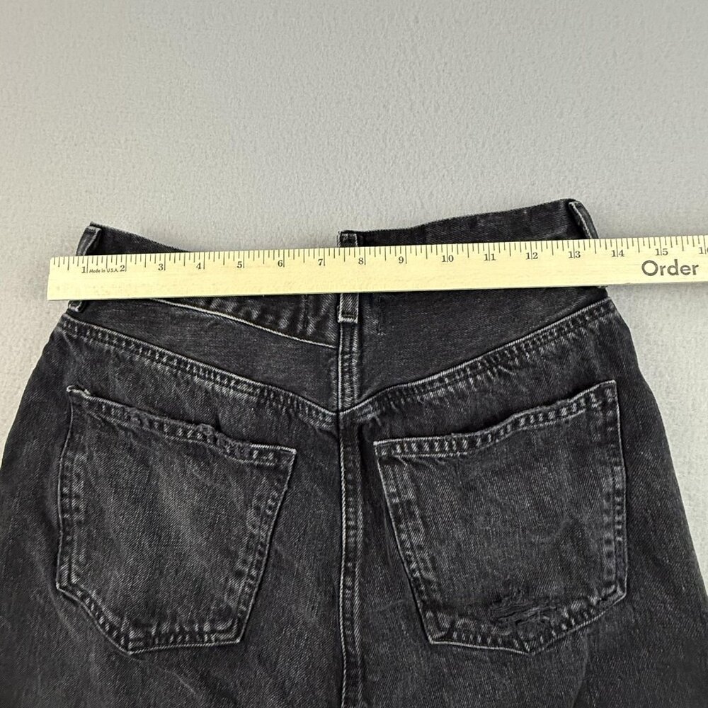AGOLDE Shorts Women's 26‎ Black Criss Cross Button Fly Hitchhike Denim Organic - Picture 8 of 16